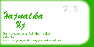 hajnalka uj business card